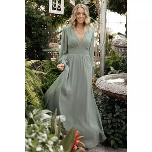 Baltic Born Olivia Maxi Dress | Eucalyptus Size M